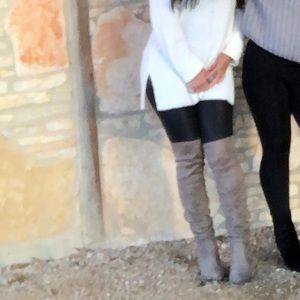 Steve Madden thigh high grey boots sz 7